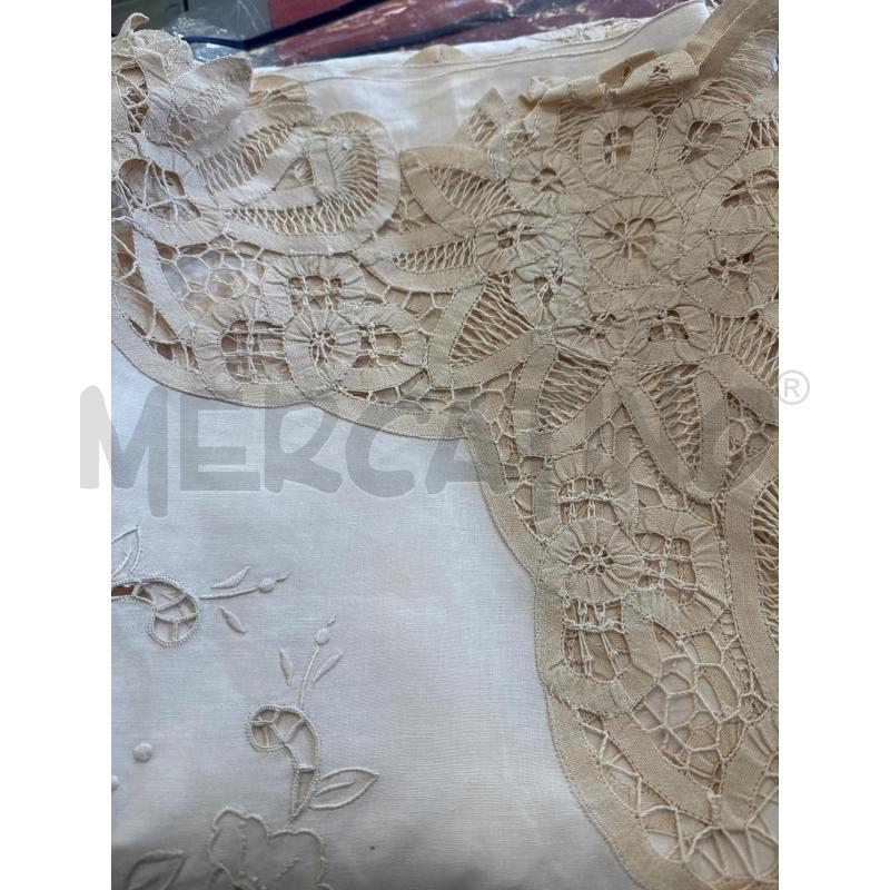 COPRI LETTO MISTO COTONE UNCINETTO BEIGE 2.70X2.45 CIRCA | Mercatino dell'Usato Rivarolo canavese 1