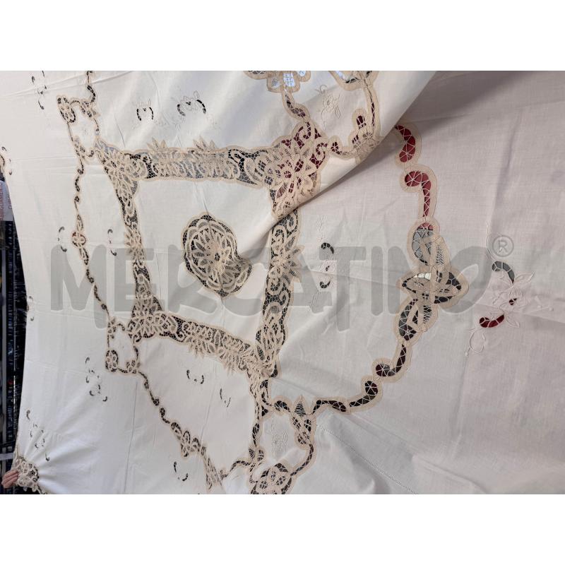 COPRI LETTO MISTO COTONE UNCINETTO BEIGE 2.70X2.45 CIRCA | Mercatino dell'Usato Rivarolo canavese 2