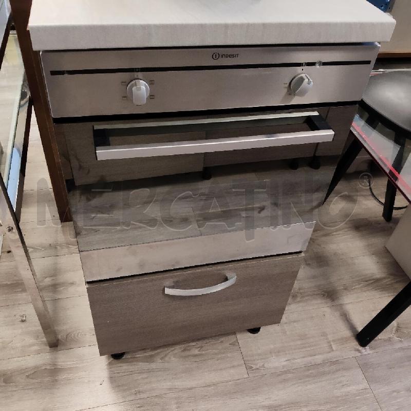 CUCINA CON PENISOLA ANTA COLOR ROVERE GRIGIO | Mercatino dell'Usato Rivarolo canavese 2