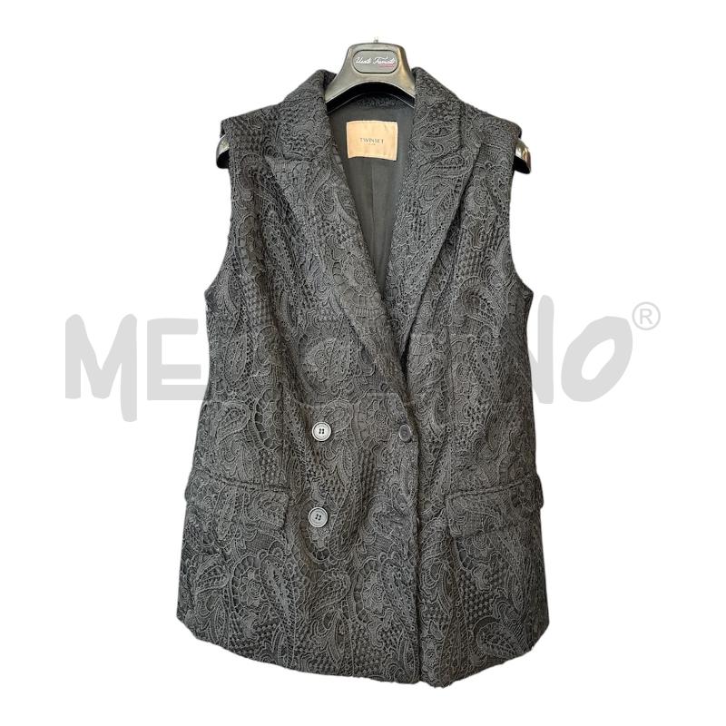 GIACCA/GILET TWINSET NERA MACRAME | Mercatino dell'Usato Rivarolo canavese 1