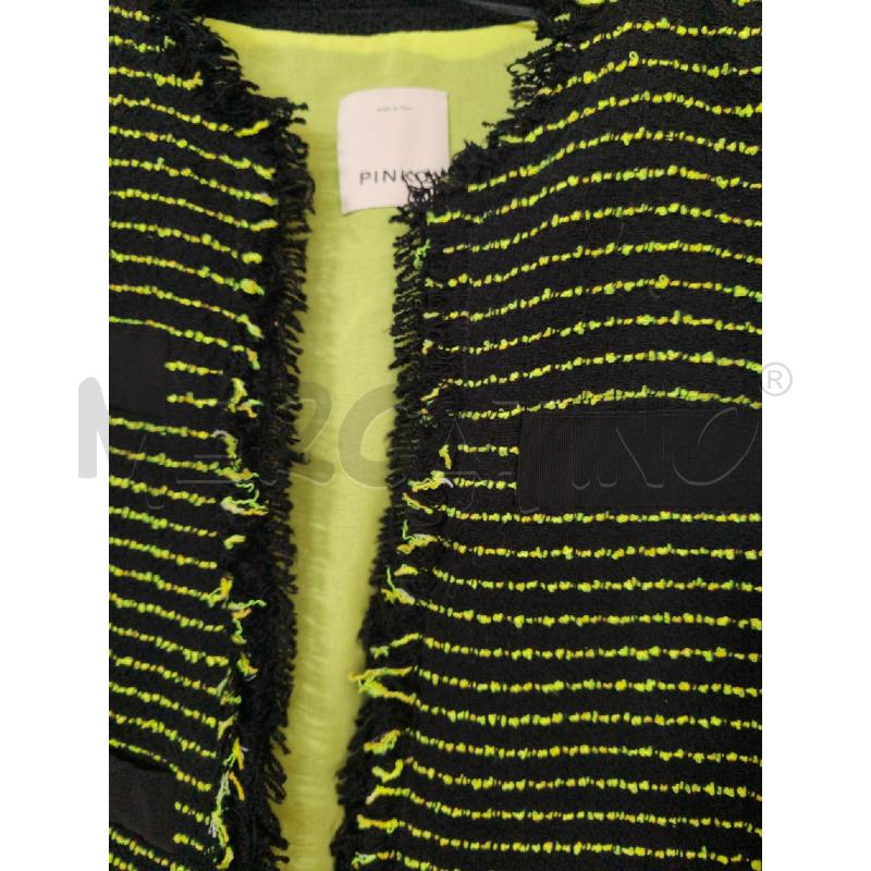 GIACCA D PINKO NERA CUCITURE VERDE FLUO | Mercatino dell'Usato Rivarolo canavese 2