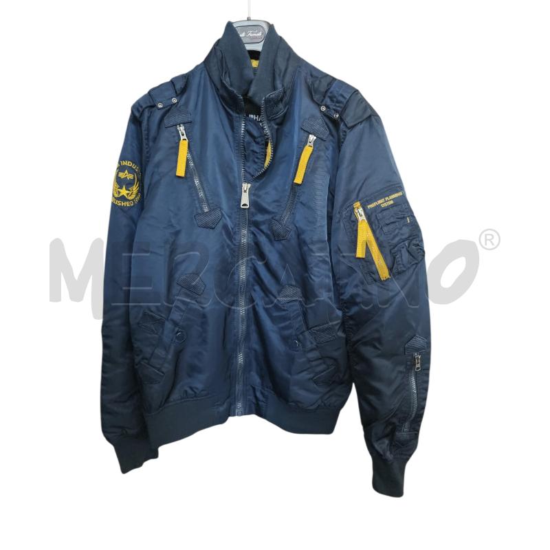 GIUBBOTTO U ALPHA INDUSTRIES BLU INSERTI SENAPE | Mercatino dell'Usato Rivarolo canavese 1