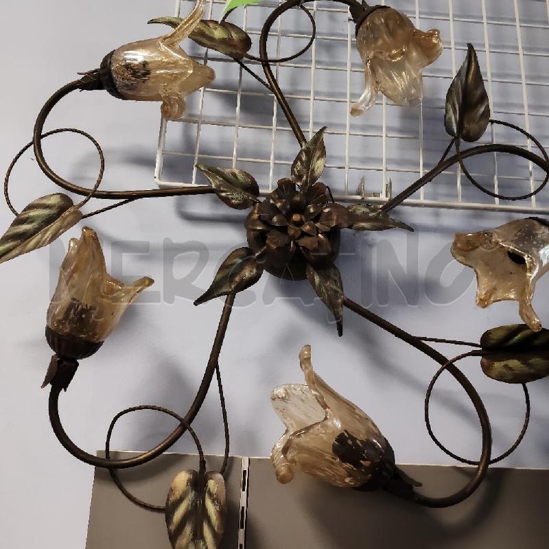 LAMPADARIO FOGLIE RAMATE 5 LUCI | Mercatino dell'Usato Rivarolo canavese 1