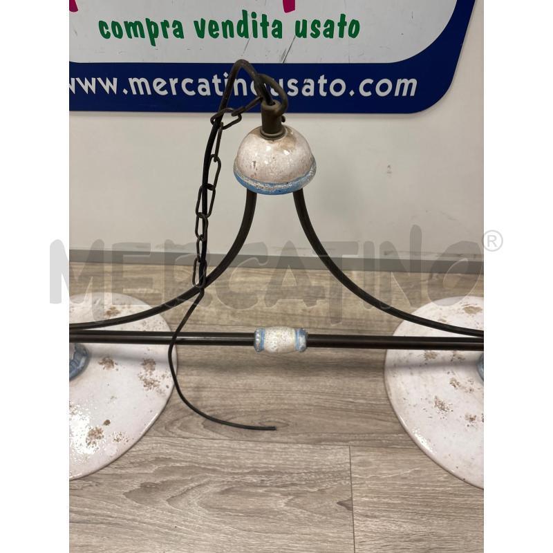 LAMPADARIO TERRACOTTA TOSCOT 2 LUCI | Mercatino dell'Usato Rivarolo canavese 2