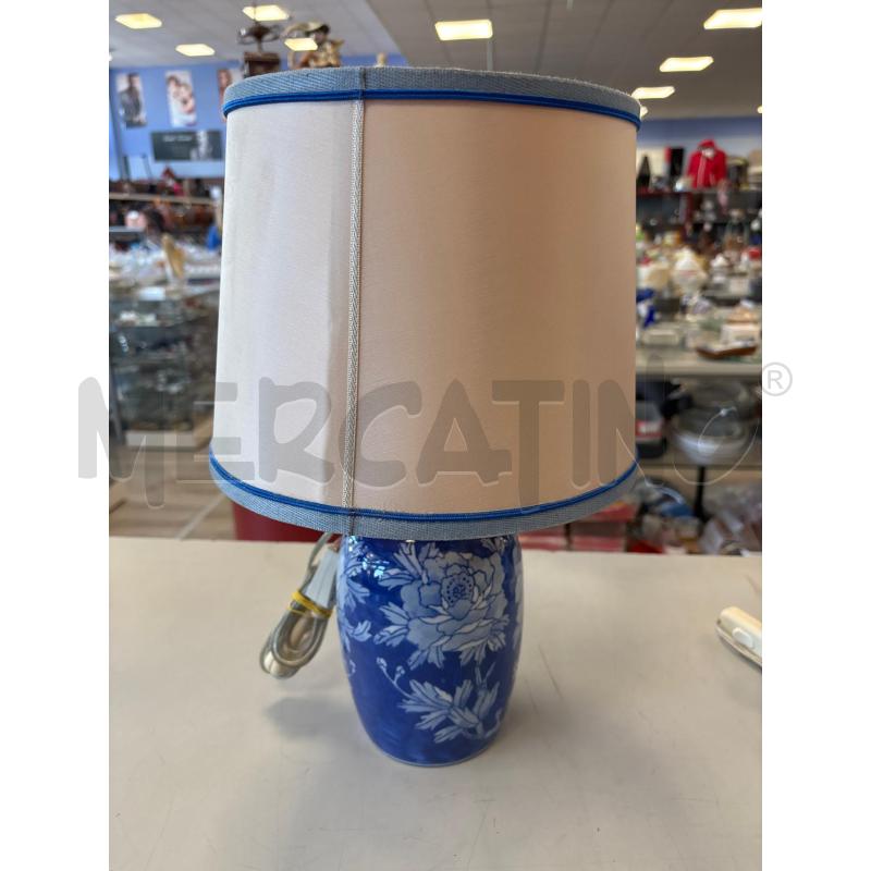 LAMPADA CERAMICA BLU FIORE PARALUME BORDINO BLU | Mercatino dell'Usato Rivarolo canavese 1