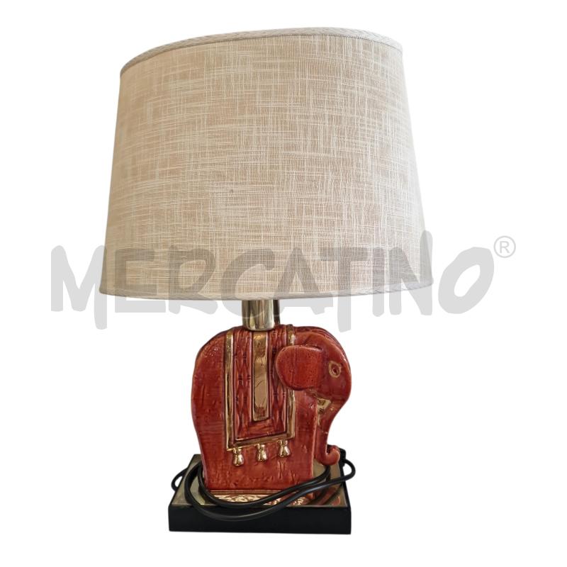 LAMPADA DA TAVOLO BASE ELEFANTE IN CERAMICA | Mercatino dell'Usato Rivarolo canavese 1