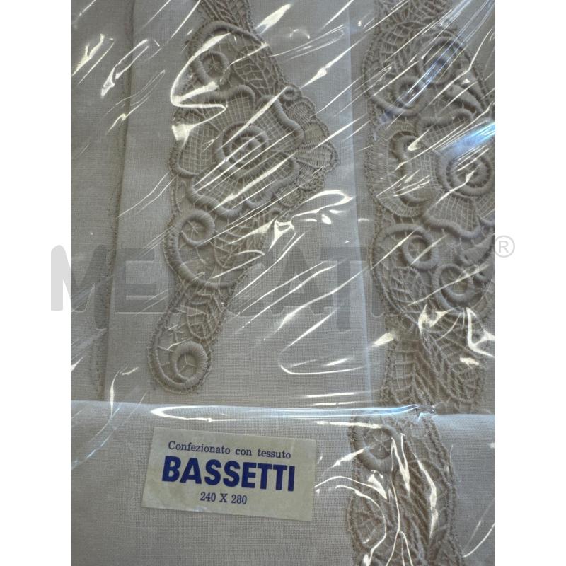 LENZUOLO+FEDERE MATRI+FEDERE SABBIA TESSUTO BASSETTI RICAMO | Mercatino dell'Usato Rivarolo canavese 2