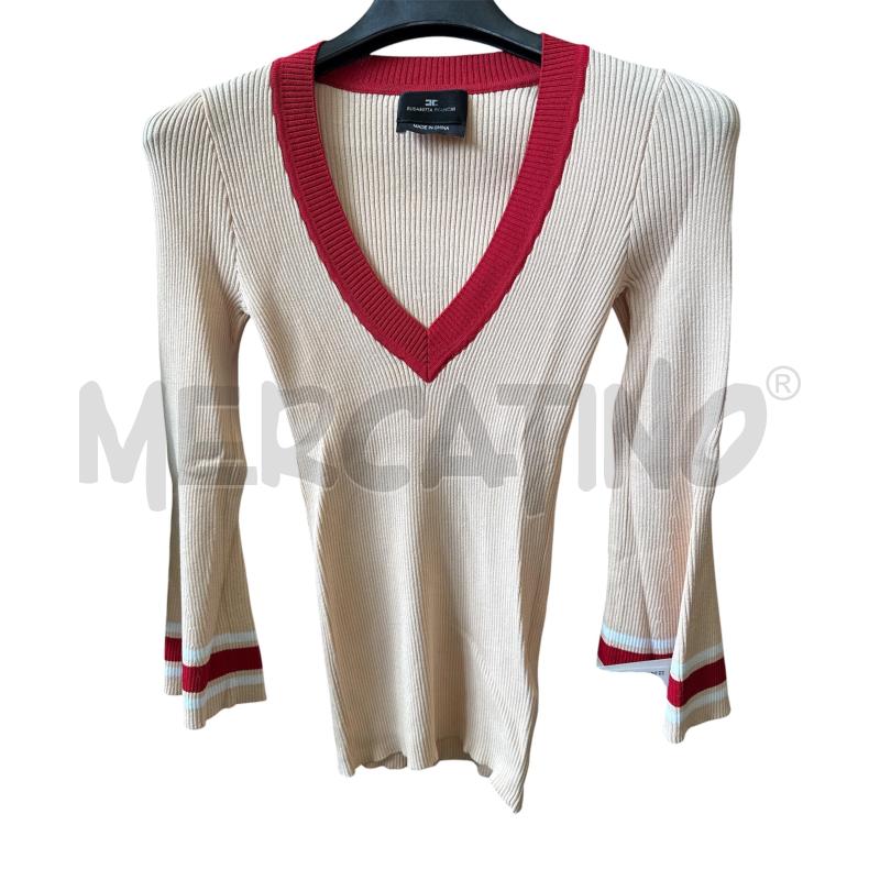 MAGLIA D ELISABETTA FRANCHI COSTINE BNC FUCSIA/SALMONE | Mercatino dell'Usato Rivarolo canavese 1