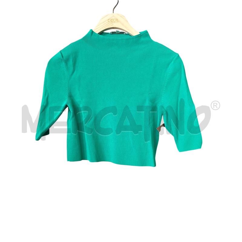 MAGLIA D PATRIZIA PEPE VERDE TIFFANY CORTA  | Mercatino dell'Usato Rivarolo canavese 1