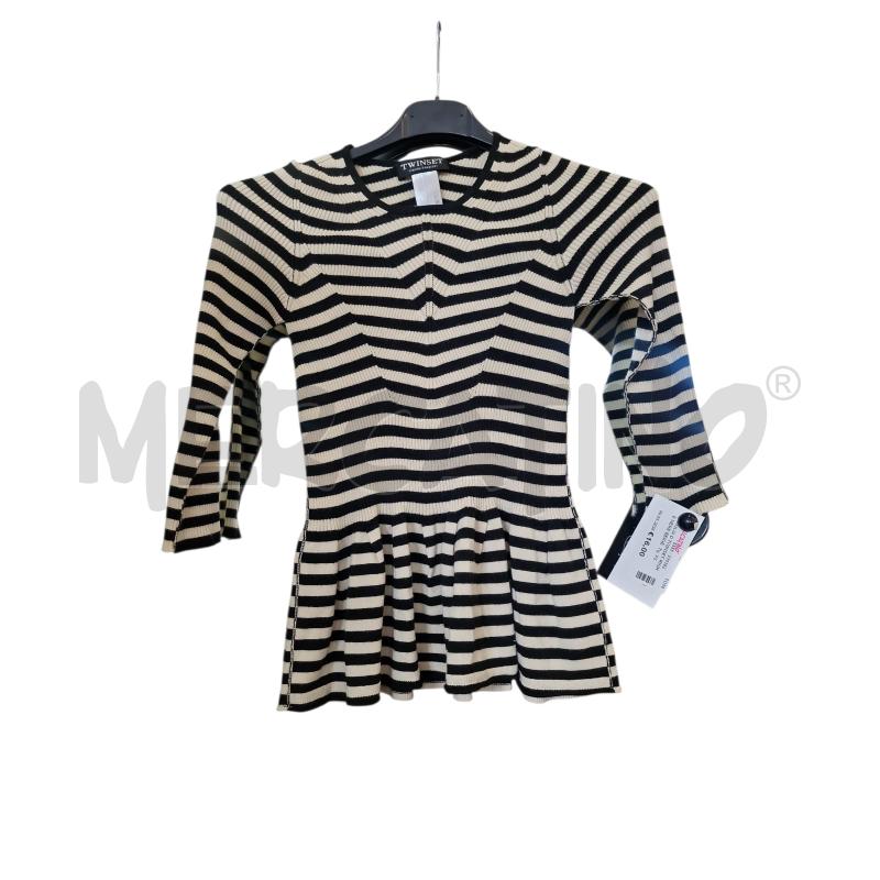 MAGLIA D TWINSET RIGHE NERE BEIGE | Mercatino dell'Usato Rivarolo canavese 1