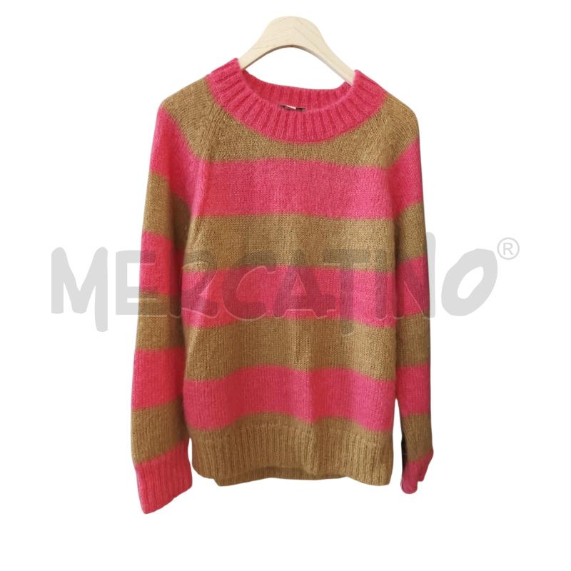 MAGLIONE D COS FUCSIA MARRONE MOHAIR LANA | Mercatino dell'Usato Rivarolo canavese 1