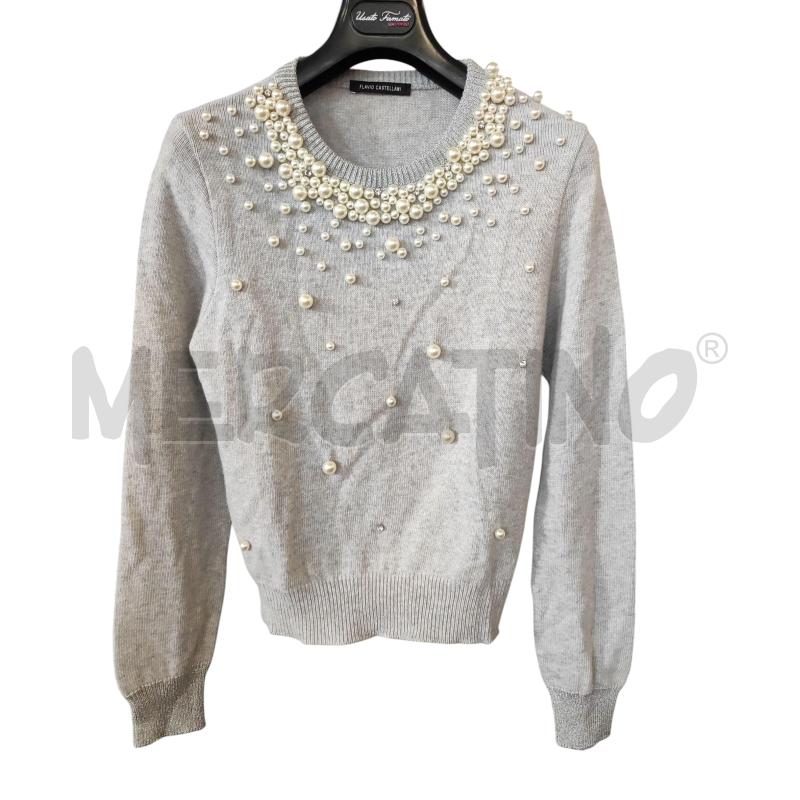 MAGLIONE D FLAVIO CASTELLANI MISTO LANA GRG PERLE  | Mercatino dell'Usato Rivarolo canavese 1