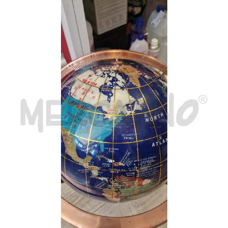 MAPPAMONDO DA TAVOLO CONTINENTI INTARSIATI IN PIETRE | Mercatino dell'Usato Rivarolo canavese 2