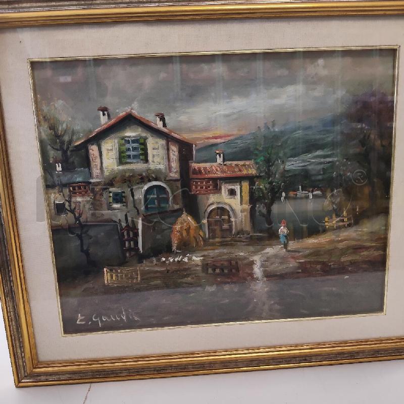 OLIO SU TELA ENRICO GAUDIO PAESAGGIO 48X38 | Mercatino dell'Usato Rivarolo canavese 1