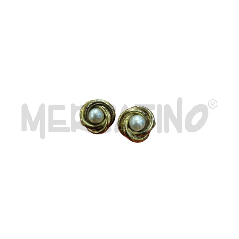 ORECCHINI FIORE DORATO AG PERLA | Mercatino dell'Usato Rivarolo canavese 1