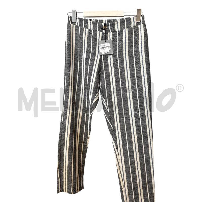 PANTALONE D KARMA LINONE RIGATO NERO BNC | Mercatino dell'Usato Rivarolo canavese 1