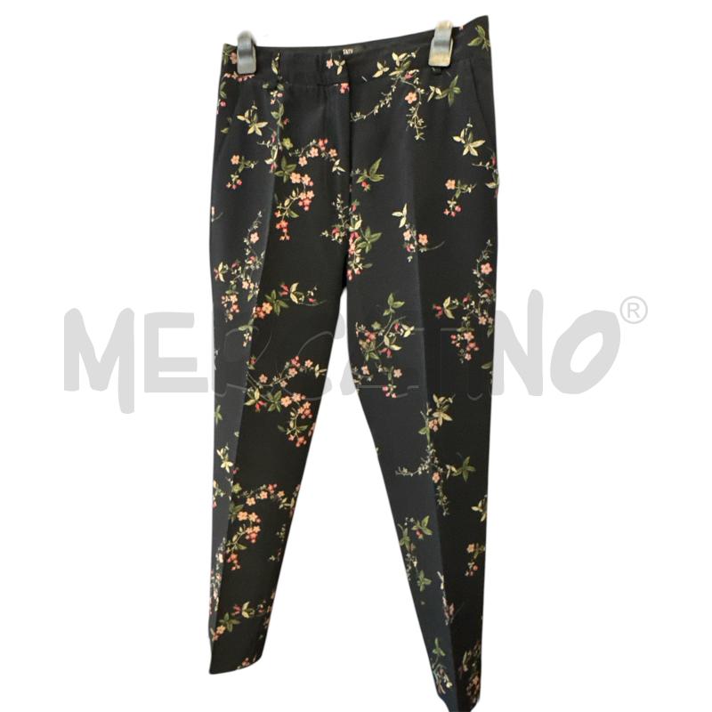 PANTALONE D SEVENTY NERO FIORI  | Mercatino dell'Usato Rivarolo canavese 1