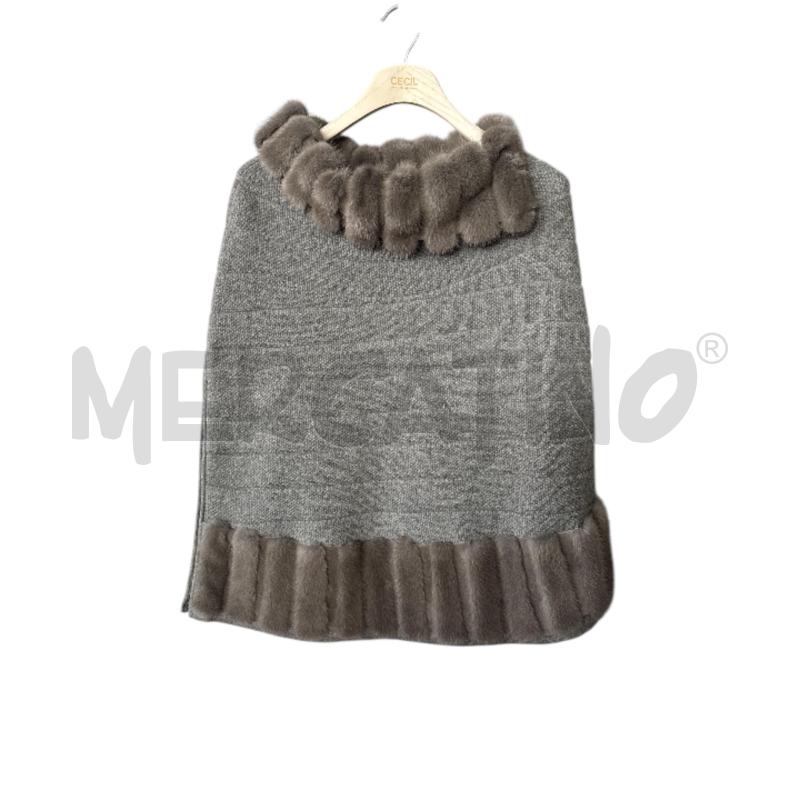 PONCHO D LANA E VISONE  | Mercatino dell'Usato Rivarolo canavese 1