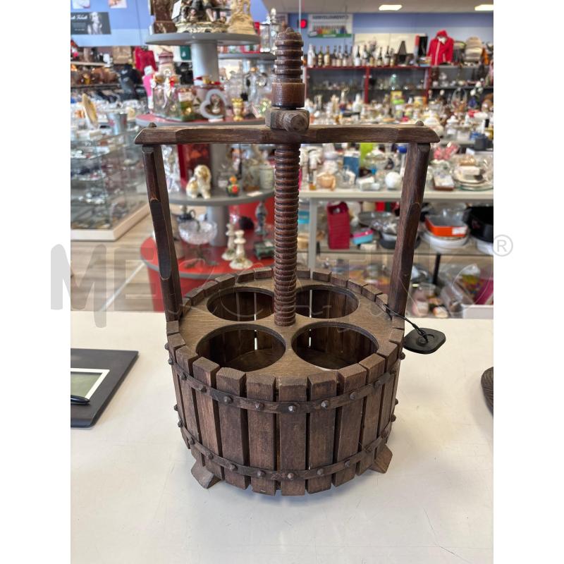 PORTA BOTTIGLIA LEGNO TORCHIO | Mercatino dell'Usato Rivarolo canavese 1