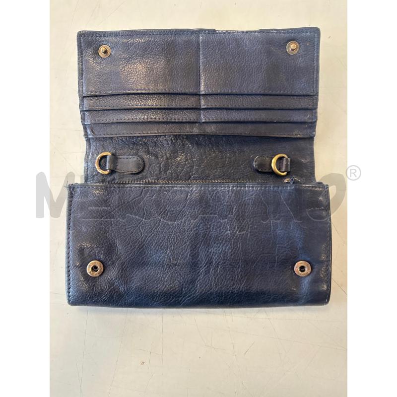 PORTA FOGLIO PELLE BLU CON TRACOLLA | Mercatino dell'Usato Rivarolo canavese 2