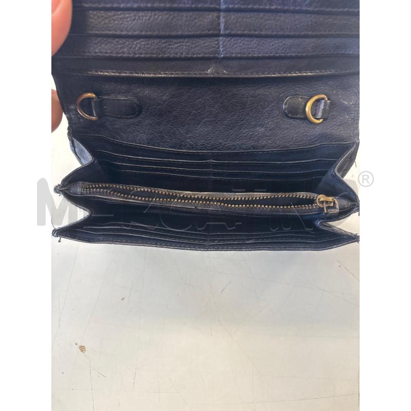 PORTA FOGLIO PELLE BLU CON TRACOLLA | Mercatino dell'Usato Rivarolo canavese 3