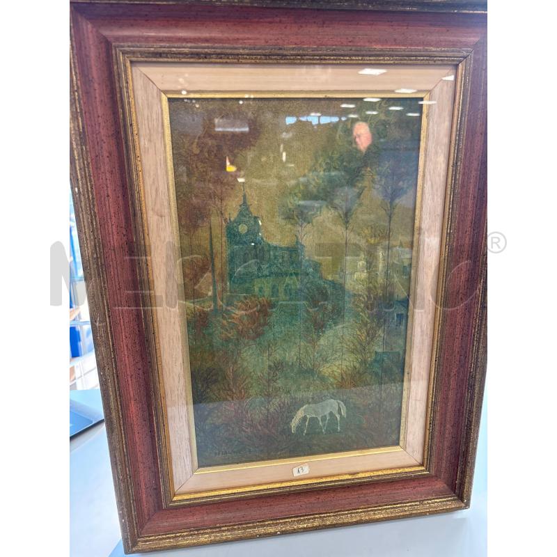 QUADRO OLIO SU TAVOLA DECALAGE PASCOLO 24X39 | Mercatino dell'Usato Rivarolo canavese 1
