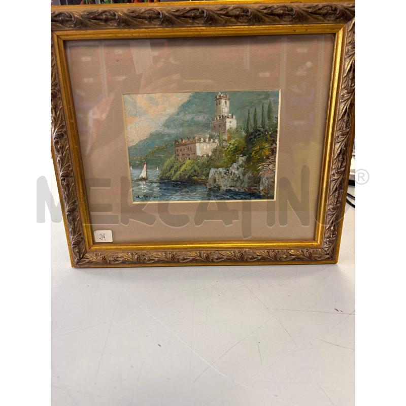 QUADRO OLIO SU TAVOLA EUGENIO MAGNO MALCESINE IL CASTELLO | Mercatino dell'Usato Rivarolo canavese 1