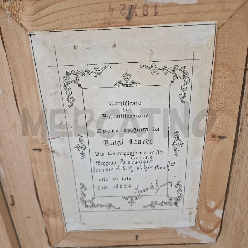 QUADRO OLIO SU TELA 18X24 A FIRMA LUIGI ICARDI | Mercatino dell'Usato Rivarolo canavese 2