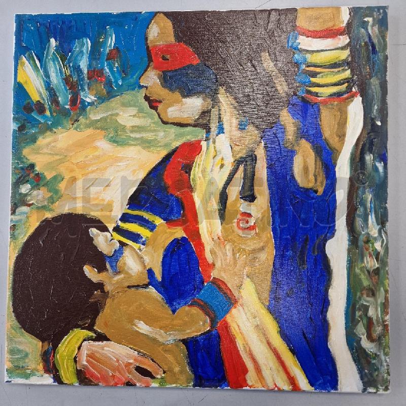 QUADRO OLIO SU TELA A FIRMA EUGENIO GUARINI 50X50 | Mercatino dell'Usato Rivarolo canavese 1
