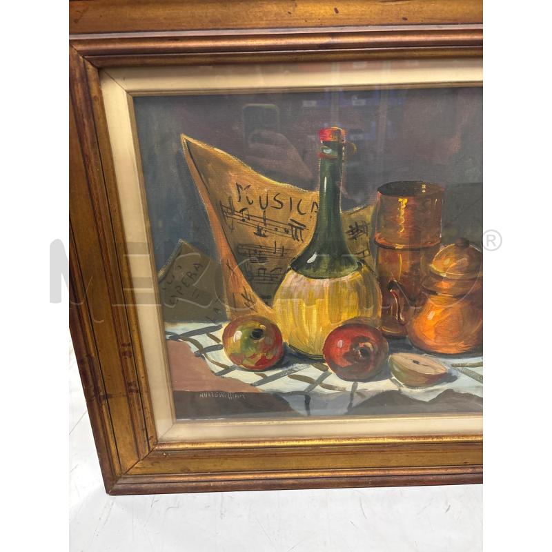 QUADRO OLIO SU TELA NATURA MORTA WILLIAM NUZZO | Mercatino dell'Usato Rivarolo canavese 2