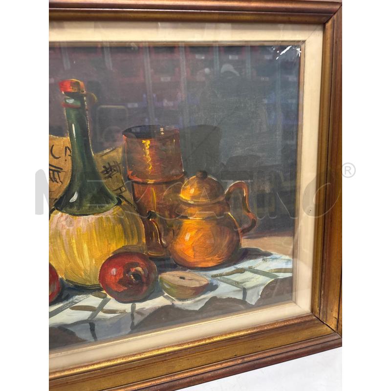 QUADRO OLIO SU TELA NATURA MORTA WILLIAM NUZZO | Mercatino dell'Usato Rivarolo canavese 3