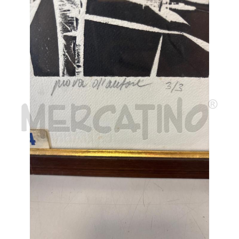 QUADRO XILOGRAFIA PROVA D'AUTORE PROCESSO ALL'INTERAZIONE SALVATORE DE IUDICIBUS | Mercatino dell'Usato Rivarolo canavese 2