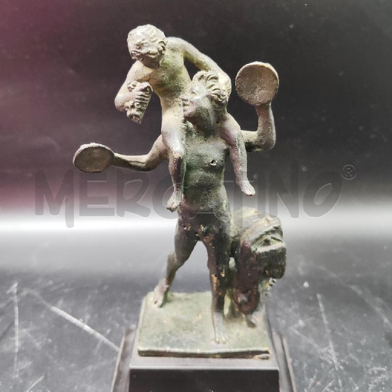 SCULTURA BRONZO RAFFIGURANTE SATIRO CON DIONISIO  | Mercatino dell'Usato Rivarolo canavese 2