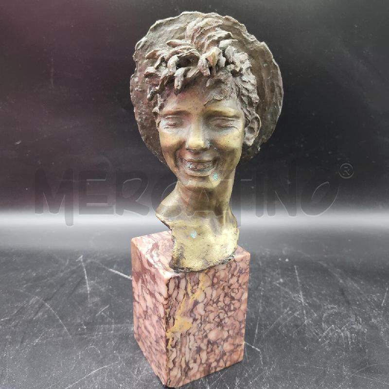 SCULTURA IN BRONZO SCUGNIZZO NAPOLETANO BASE MARMO | Mercatino dell'Usato Rivarolo canavese 1