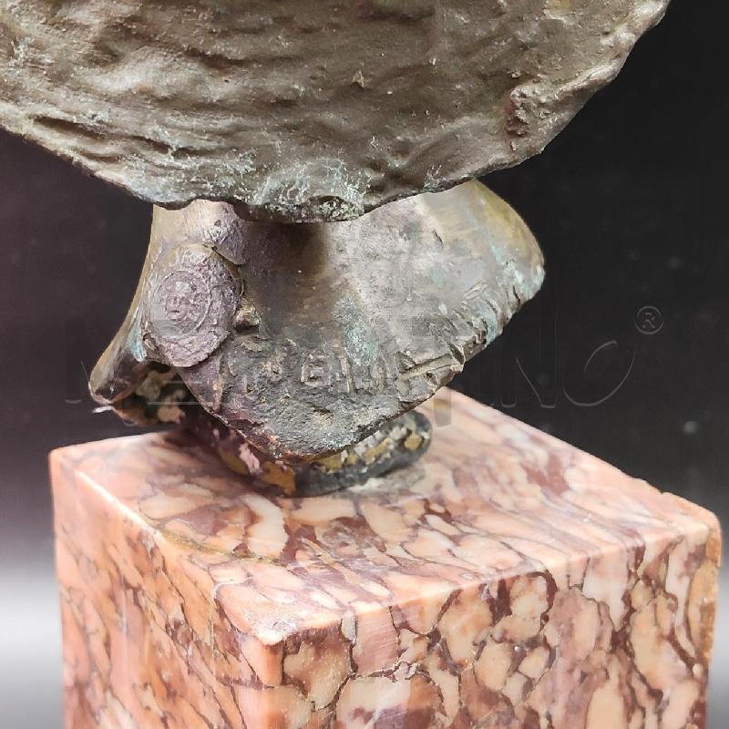 SCULTURA IN BRONZO SCUGNIZZO NAPOLETANO BASE MARMO | Mercatino dell'Usato Rivarolo canavese 3