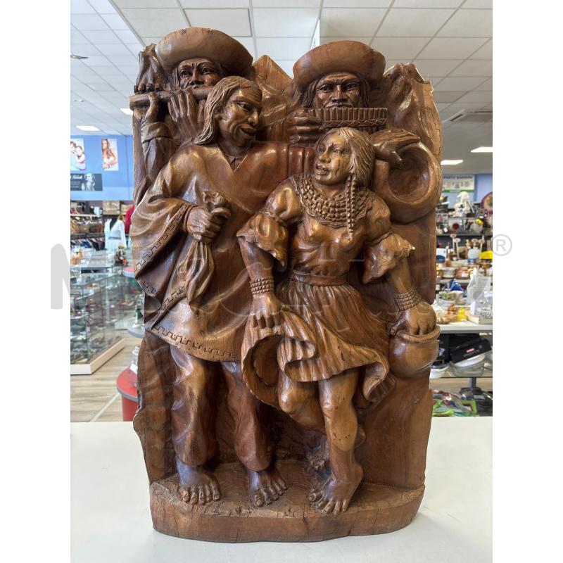 SCULTURA IN LEGNO MUSICISTI EQUADOREGNI | Mercatino dell'Usato Rivarolo canavese 1