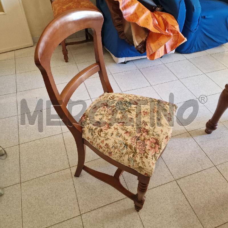 SEDIE PZ.6 LEGNO SEDUTA STOFFA | Mercatino dell'Usato Rivarolo canavese 1