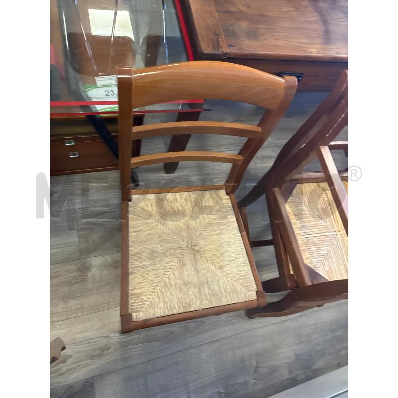 SEDIE PZ. 6 LEGNO SEDUTA PAGLIA | Mercatino dell'Usato Rivarolo canavese 1