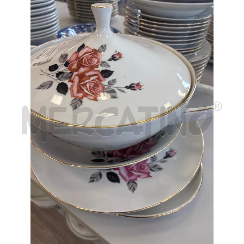 SERVIZIO PIATTI PZ 34 PZ BAVARIA FIORE ROSA | Mercatino dell'Usato Rivarolo canavese 2