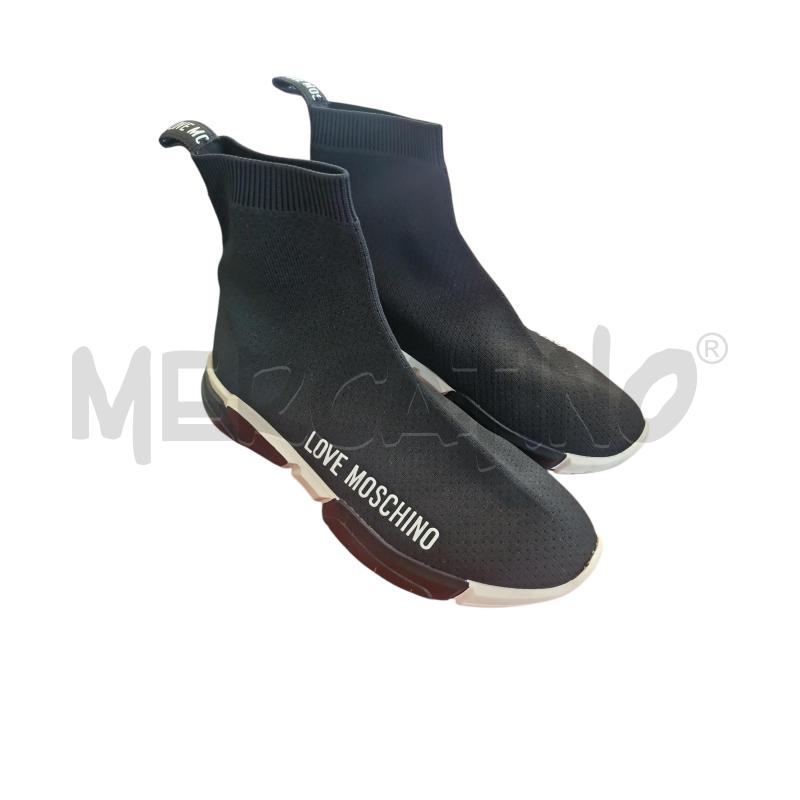 SNEAKERS D LOVE MOSCHINO NERI/BNC  | Mercatino dell'Usato Rivarolo canavese 1
