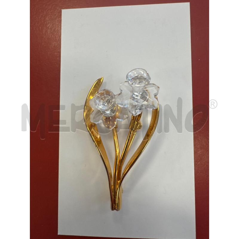 SPILLA SWAROVSKI FIORI DORATA | Mercatino dell'Usato Rivarolo canavese 1