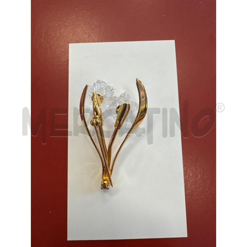 SPILLA SWAROVSKI FIORI DORATA | Mercatino dell'Usato Rivarolo canavese 2