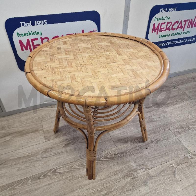 TAVOLINO TONDO BAMBOO | Mercatino dell'Usato Rivarolo canavese 1