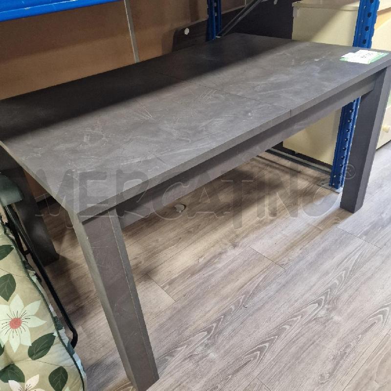TAVOLO RETTANGOLARE ALLUNGABILE LAMINATO CEMENTO | Mercatino dell'Usato Rivarolo canavese 1