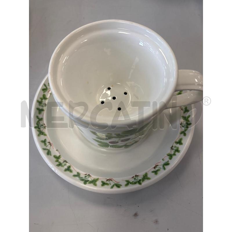 TISANIERA TAZZA PORTMEIRION SUMMER STRAWBERRIES MADE IN ENGLAND | Mercatino dell'Usato Rivarolo canavese 2