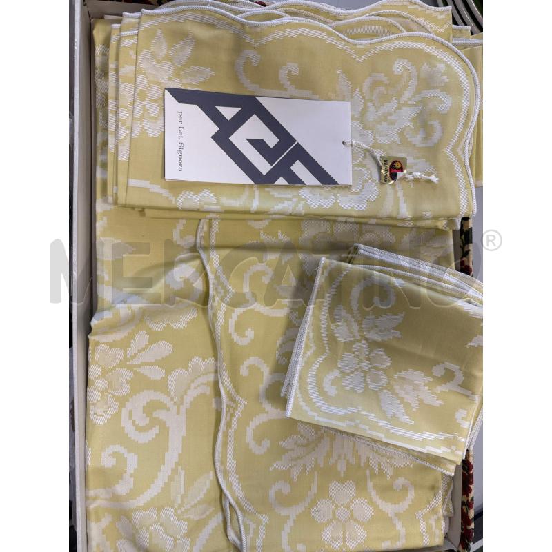 TOVAGLIA+8TOV GIALLO FIORI BNC  | Mercatino dell'Usato Rivarolo canavese 1