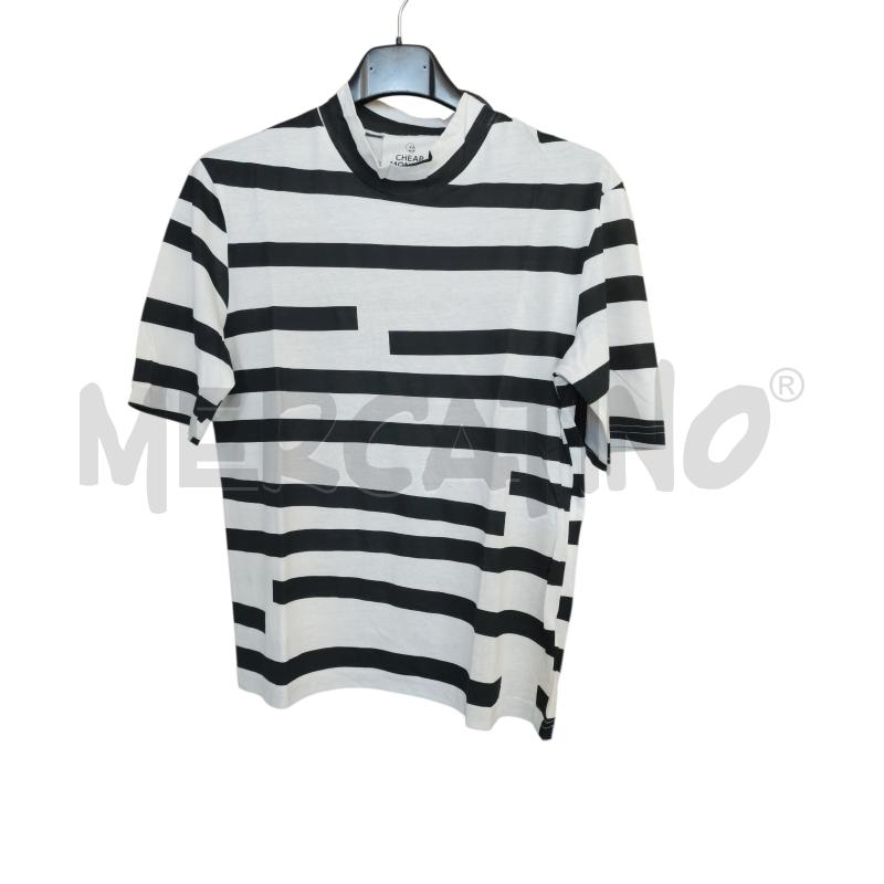 T SHIRT D CHEAP MONDAY BNC RIGHE NERE  | Mercatino dell'Usato Rivarolo canavese 1