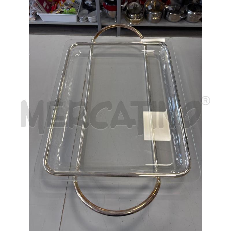 VASSOIO SABATTINI ITALY VETRO MANICI E BASE LAMINATI | Mercatino dell'Usato Rivarolo canavese 1