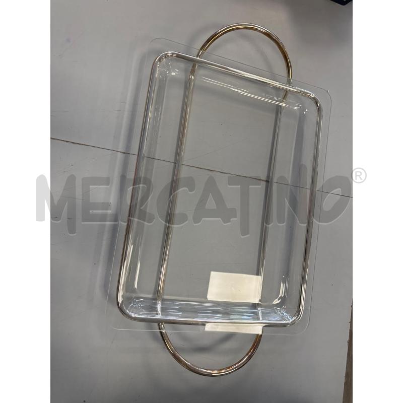 VASSOIO SABATTINI ITALY VETRO MANICI E BASE LAMINATI | Mercatino dell'Usato Rivarolo canavese 2