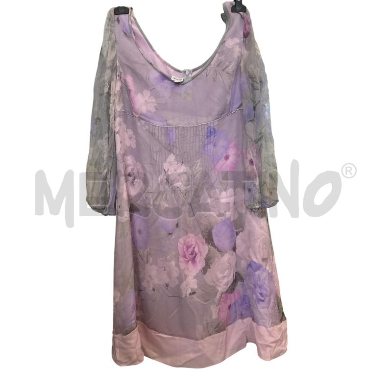 VESTITO D ARMANI COLLEZIONI SETA LILLA GLICINE FIORI | Mercatino dell'Usato Rivarolo canavese 1